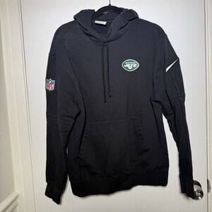Nike Men's NFL New York Jets Black Pullover Hoodie Medium EUC